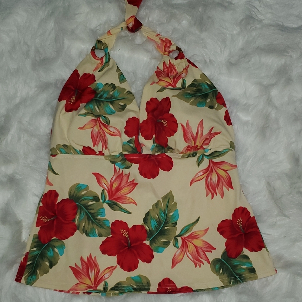 Women's Floral Halter Swimsuit Top